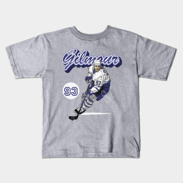 Doug Gilmour Toronto Retro Script Kids T-Shirt by ClarityMacaws